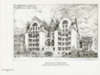 Four Towers, 1888 Architect: LS Buffington Minneapolis, Minnesota Pen & Ink Drawing: Western Architect 1912