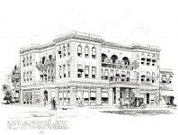 Hotel Crookston, 1893 Crookston, MINNESOTA Architect: Orff & Joralemon Pen & Ink Drawing: No 2 Albert Levering del (sep: MN His Society)