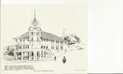 Montevideo City Hall & Fire Station, 1894 cor Main Street & Sheridan Avenue Montevideo, MINNESOTA, Architect: Orff & Joralemon Cost: $12,000 or $17,000 TORN DOWN 1962 Montevideo Leader April 6, 1894 Pen & Ink Drawing: Albert Levering del Architect, Builder & Decorator May 1894