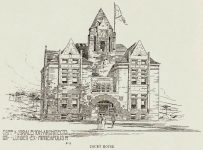 Court House No. 8, 1894 Architect: Orff & Joralemon Pen & Ink Drawing: Albert Levering del Orff & Joralemon office brochure (Mpls Library History Collection)