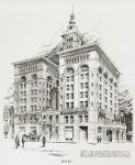 Hotel Indiana Architect: Orff & Joralemon Pen & Ink Drawing Orff & Joralemon office brochure (Mpls Library History Collection)