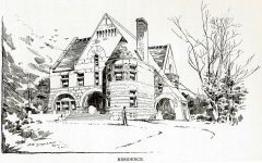 Residence, 1892 Pen & Ink Drawing: EE Joralemon del Orff & Joralemon office brochure (Mpls Library History Collection)