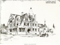 Samuel C Gale House, 1888 1530 Harmon Place Minneapolis, MN Architect: Leroy S Buffington Pen & Ink Drawing: Signed by Harvey Ellis del (lower left) Northwestern Architect Vol 7 No 10 Oct 1889 (U of M NW Architectural Archives)