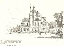 School House No. One 1894 Architect: Orff & Joralemon Pen & Ink Drawing: Albert Levering del (Mpls Library History Collection)