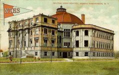 Felton High School, 1901 Thompson & Bryant STs North Tonawanda, NEW YORK Architect: Orchard & Joralemon Cost: $85,000 TORN DOWN 1969 Postcard by SH Knox & Co Printed in Germany (CDT Collection