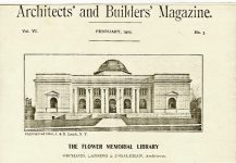 Flower Memorial Library, 1903 Watertown, NEW YORK Orchard, Lansing & Joralemon Rendering: Architects and Builders’ Magazine Vol 6 No 5 Feb 1905