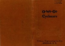 1914 O-We-Go Cyclecars O-WE-GO CAR COMPANY Owego, Tioga Co., New York 10″x7″ Front & Back covers