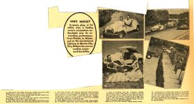 1955 KING MIDGET Cutout of pictures MIDGET MOTORS SUPPLY Athens, OHIO 16.75″x8″ Front