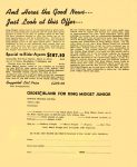 1955 ca. KING MIDGET Junior And Here’s the Good News— Just Look at this Offer— MIDGET MOTORS SUPPLY Athens, OHIO 8.25″x10″ Back