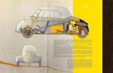 1955 ca. Mejor Con Messerschmitt KR 200 Sales Brochure (In Spanish) 7.5″x8.25″ pages 3 & 4