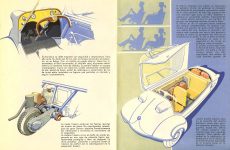 1955 ca. Mejor Con Messerschmitt KR 200 Sales Brochure (In Spanish) 7.5″x8.25″ pages 5 & 6