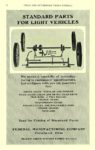 1906 ca. ELECTRIC Parts Supplier STANDARD PARTS FOR LIGHT VEHICLES FEDERAL MANUFACTURING COMPANY Cleveland, OHIO Cycle and AUTOMOBILE TRADE JOURNAL ca. 1906 6″x9.25″ page 70