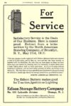 1913 7 EDISON Electric Car Battery For Service Edison Storage Battery Company Orange, New Jersey AUTOMOBILE TRADE JOURNAL July 1913 6″x9.5″ page 214