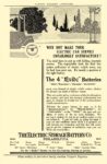 1913 3 Electric Car Battery WHY NOT MAKE YOUR ELECTRIC The 4 “Exide” Batteries The Electric Storage Battery Co. Philadelphia, PA 1888-1913 HARPER’S MAGAZINE ADVERTISER March 1913 6″x9.5″