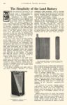 1913 The Simplicity of the Lead Battery Article AUTOMOBILE TRADE JOURNAL 6.25″x9.5″ page 232