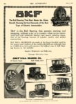 1915 7 1 SKF Electric Car Ball Bearings Demands of the Best Type of Electric Automobiles SKF BALL BEARING CO. New York City THE AUTOMOBILE July 1, 1915 8.5″x12″ page 84