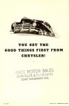 Chrysler’s Thunderbolt and Newport New Milestones in Airflow Designs Dated: March 1941 CS. 1021 200M-3-41 5.5″x8.5″ Back Cover