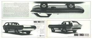 1967 DODGE TRUCK DEORA Dodge Deora Folder. Litho in U.S.A. 2/67 Outside DODGE DIVISION CHRYSLER MOTORS CORPORATION Folded: 10″x4.25″ Unfolded: 20″x8.5″