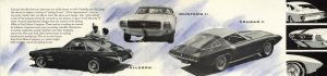 1964 FORD Styling X-Cars ALLEGRO COUGAR II MUSTANG II experimental designs STYLING OFFICE FORD MOTOR COMPANY DEARBORN, MICH Folded: 9.25″x4″ Unfolded: 16.75″x8″ Outside top
