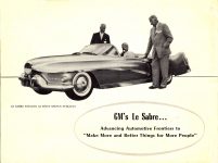 ca. 1952 GM LE SABRE AN “EXPERIMENTAL LABORATORY ON WHEELS” GENERAL MOTORS 8″x6″ Back