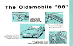 1953 Oldsmobile Delta 88 the Supersonic Shape comes to Automobile Styling The Oldsmobile “88” delta 7.5″x3.75 Inside left