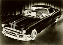 1953 PONTIAC Parisienne Full view of front and driver side. 11″x8.5″ black & white photograph