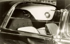 1953 PONTIAC Parisienne View of back seat from passenger side. 11″x8.5″ black & white photograph