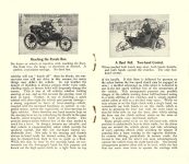 1903 DURYEA Motor Vehicle Reaching the Parcels Box A Hard Pull. Two-hand Control. WATERLOO MOTOR WORKS Waterloo, IOWA 3.5″x6″ folded pages 3 & 4