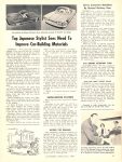 1959 7 Advanced Concepts Top Japanese Stylist Sees Need To Improve Car-Building Materials Masao Morimoto Toyota Motor Co. Floyd Clymer’s AUTOMOBILE TOPICS July 1959 8.25″x11″ page 25