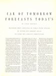 1953 CAR OF TOMORROW FORECASTS TODAY’S By Siler Freeman April 1953 9.75″x13″ page 2 of 6
