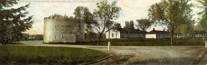 #170 Round Tower and Old Post, Erected 1820 Fort Snelling, Minnesota F. L. Wright Photo copyright 1902 11”x3.5” Made in Germany Post Card A. C. Bosselman & Co New York