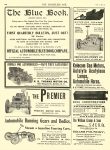 1903 11 11 PREMIER A TOURING CAR REPRESENTS QUALITY AND GUARANTEE OF SATISFACTION Premier Motor Mfg. Company Indianapolis, Indiana THE HORSELESS AGE Nov 11, 1903 Vol. 12 No. 20 9.25″x12″ page 8