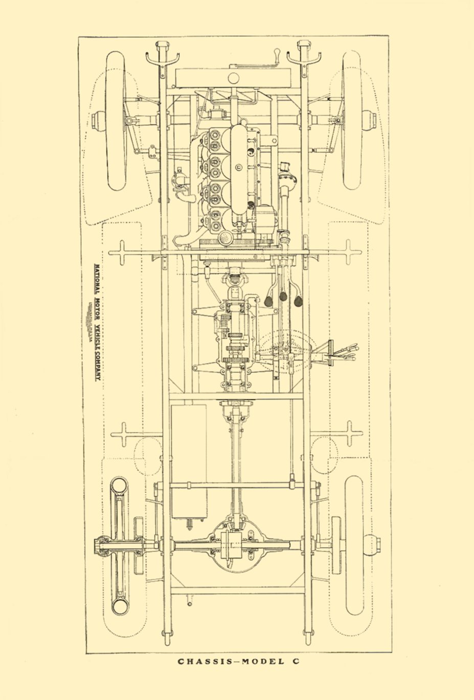 1905 NATIONAL Gasoline Model C Sales brochure Folded: 6″x9″ Back page