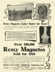 1910 REMY Remy Magneto Under Water for Hours Remy Electric Company Anderson, Indiana THE MOTOR WORLD 1910 8.5″x11.5″ page 481