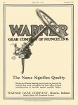 1916 11 9 WARNER The Name Signifies Quality WARNER GEAR COMPANY Muncie, Indiana MOTOR AGE Nov 9, 1916 8.5″x12″ page 78