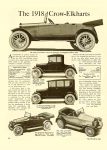 1918 11 15 The 1918 Crow-Elkhart with Five Passenger Touring Body Sells four $935, The New Three-Passenger Crow-Elkhart convertible Coupe is Priced at $1,195, A 1918 Crow-Elkhart with Convertible Sedan Body Selling for $1,275, Five Passenger De-Lux Touring Body on 1918 Crow-Elkhart Chassis Price $995, The New Crow-Elkhart with Four Passenger De-Lux Cloverleaf Body is listed at $995 The Crow-Elkhart Motor Co. Elkhart, Indiana THE HORSELESS AGE page 36, 9″x12″