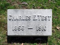Charles Edward Test 1856-1910 Headstone Crown Hill Cemetery Indianapolis, Indiana