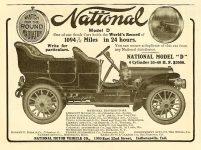 1906 NATIONAL Model D magazine ad 6.5″x4.5″