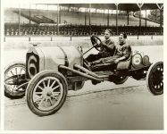 1909 NATIONAL Indianapolis Motor Speedway Driver Tom Kincaid in National Car 6 Thursday August 19, 1909 (9 cars racing) Event 5 – 250-mile Prest-O-Lite Trophy Race open to stock chassis/engines 301-450 CID Place 4 Car 6 Driver Tom Kincaid National Photo courtesy: Indianapolis Motor Speedway CH-7