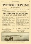 1911 8 17 August 3,4,5, 1911 Galveston, Texas SPLITDORF SUPREME “Len Zengel in National in 50-mile race.” THE AUTOMOBILE Vol. 25 No. 7 August 17, 1911 9″x12″ page 193