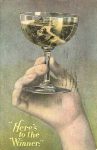 1908 VANDERBILT Cup Race “Here’s to the Winner” Postmarked: Oct 24, 1908 Chilton Printing Co. Philadelphia, PA Postcard 3.5″x5.25″