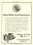1911 5 31 Indianapolis 500 Rayfield Carburetor Findeisen & Kropf Mfg. Co. Chicago, ILL THE HORSELESS AGE May 31, 1911 University of Minnesota Library 8.25″x11.5″ page 954I