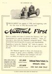 1911 5 24 NATIONAL National First National Motor Vehicle Co. Indianapolis, IND THE HORSELESS AGE May 24, 1911 8.5″x12″ page 19