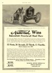 1911 7 13 NATIONAL National Wins Bakersfield Free-for-all Road Race NATIONAL MOTOR VEHICLE CO. Indianapolis, IND MOTOR AGE July 13, 1911 8″x11.5″ page 86