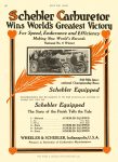 1912 6 6 NATIONAL Schebler Carburetor Wins World’s Greatest Victory National No. 8 Winner WHEELER & SCHEBLER Indianapolis, IND MOTOR AGE June 6, 1912 8.5″x12″ page 56