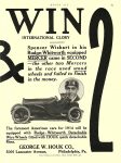 1913 6 12 Indianapolis 500 RUDGE-WHITWORTH WIRE WHEELS GEORGE W. HOUK CO. Philadelphia, PA MOTOR AGE June 12, 1913 University of Minnesota Library 8.5″x11.5 page 63