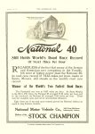 1911 11 29 NATIONAL National 40 STOCK CHAMPION THE HORSELESS AGE November 29, 1911 Vol. 28 No. 22 9″x12″ page 21