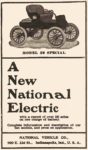 1902 NATIONAL A New National Electric Model 50 Special NATIONAL VEHICLE CO Indianapolis, Ind 2.5″x4″