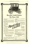 1909 12 RAUCH & LANG Electric Royalty Could Desire No Finer Gift The Rauch & Lang Carriage Co. Cleveland, OHIO Everybody’s Magazine December 1909 6.25″x9.75″ page 75
