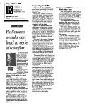 1998 10 9 Halloween pranks can lead to eerie discomfort COMMENTARY By Nelson Price THE INDIANAPOLIS STAR/NEWS Friday October 9, 1998